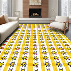Bright Yellow Starburst Stripe Wonder Rug