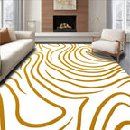 Golden Swirl Abstract Texture Rug