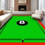 Vibrant Emerald Green Eight Ball Play Rug