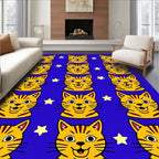Yellow Kitten Starry Night Rug