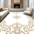Vintage Gold Filigree Floral Medallion Rug