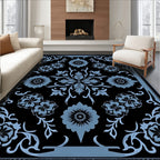 Midnight Sky Floral Garland Arrangement Rug
