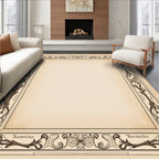 Art Nouveau Floral Vine Border Rug