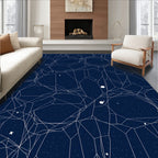 Navy Celestial Network Constellation Rug