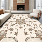 Sepia Floral Mandala Corner Detail Rug