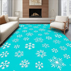 Arctic White Snowflake Scatter Rug