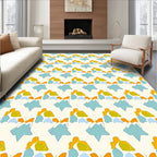 Retro Abstract Shape Mosaic Rug