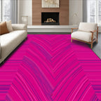 Vibrant Magenta Chevron Stripe Rug