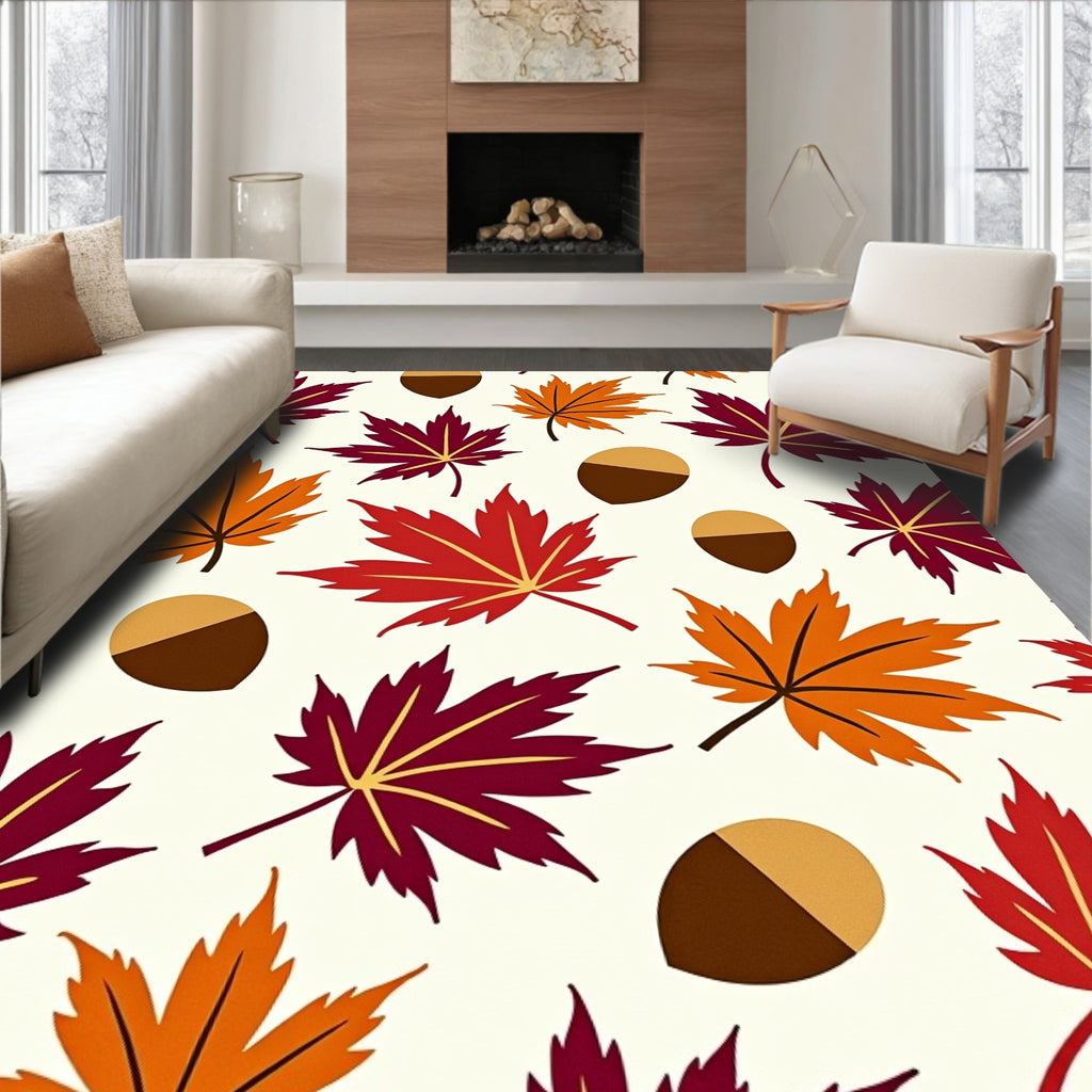Autumn Leaves Acorn Collection Rug