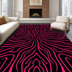 Shocking Pink Zebra Swirl Rug