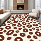 Warm Brown Oval Scattered Scatter Rug
