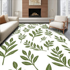 Tender Green Leaf Botanical Rapport Rug