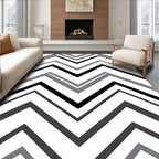Monochromatic Chevron Zigzag Incline Rug