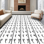 Minimal Monochrome Vertical Stripe Rug