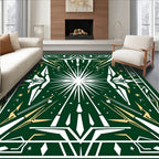 Emerald Forest Starburst Geometric Rug