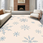 Light Blue Snowflake Scatter Rug