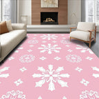 Pink Snowflake Mandala Repeat Rug