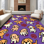 Happy Golden Puppy Playtime Repeat Rug