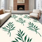 Dark Green Leaflet Botanical Repeat Rug