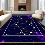 Cosmic Night Yellow Constellation Rug