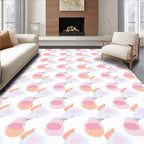 Soft Pastel Cloud Droplet Arrangement Rug