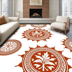 Terra Cotta Mandala Sunburst Rug
